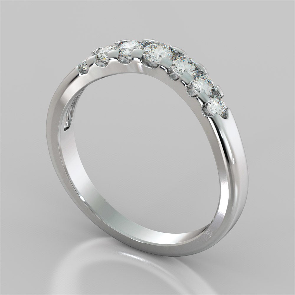 Round-Cut Contoured Wedding Band