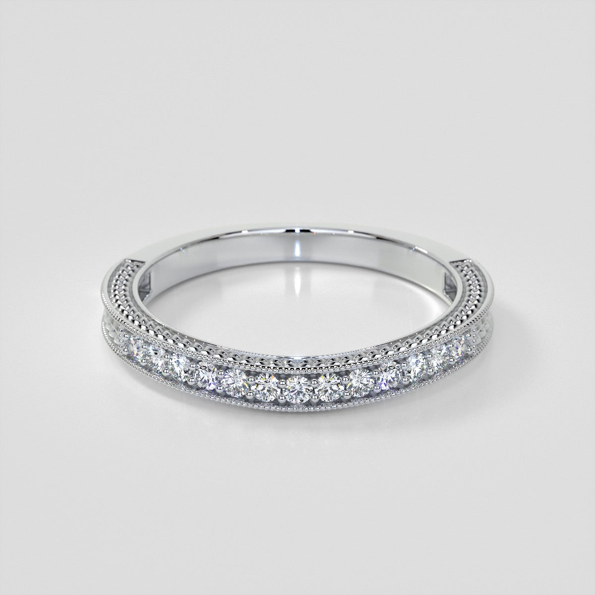 2.0CT Round Cut  Lab Grown Diamond Antique-Style Engagement Ring