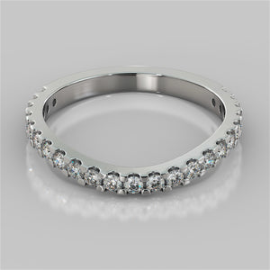 Scalloped-Setting Wedding Band