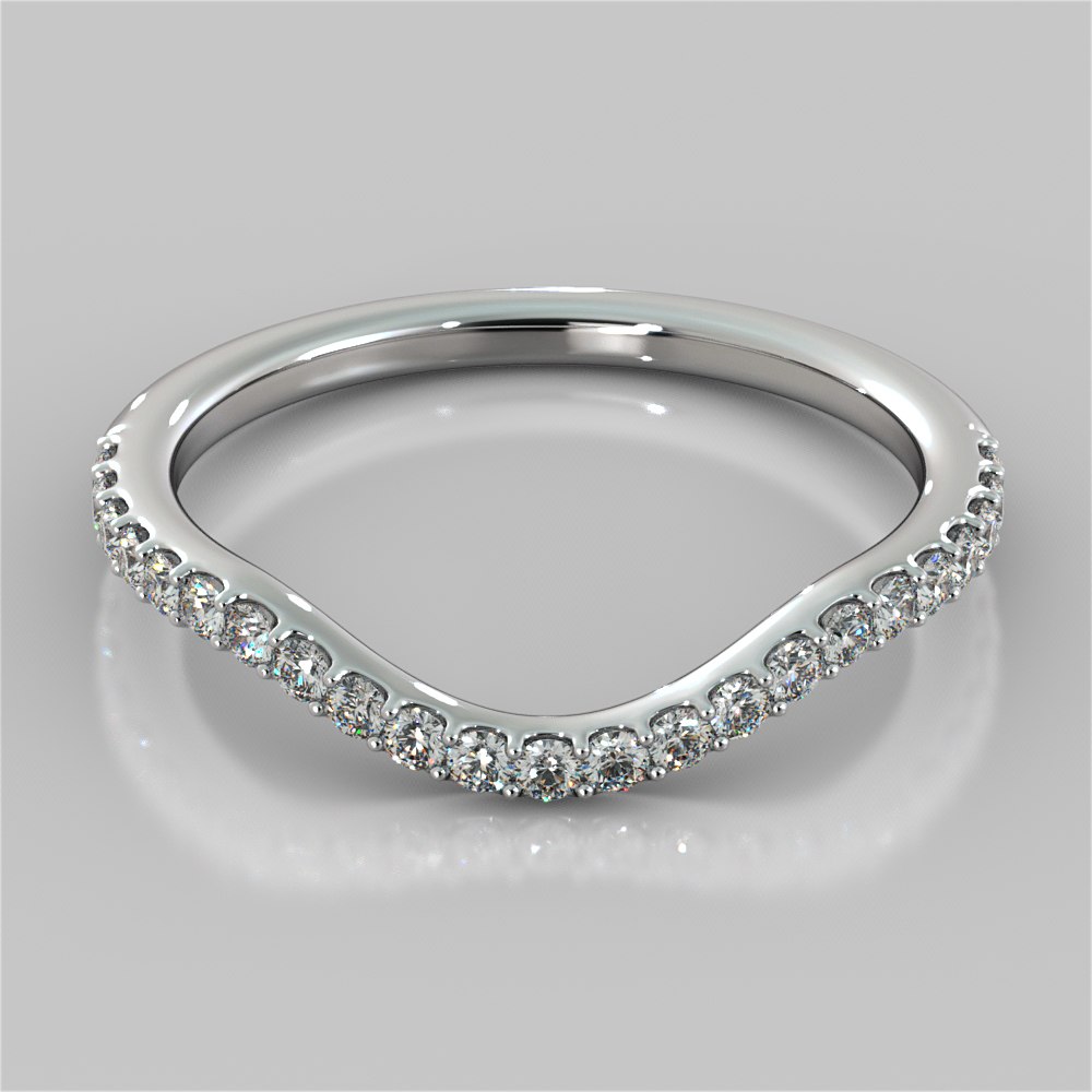 Scallop Style Contoured Wedding Band