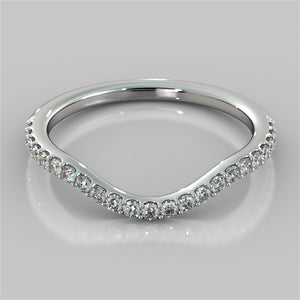 Scallop Style Contoured Wedding Band