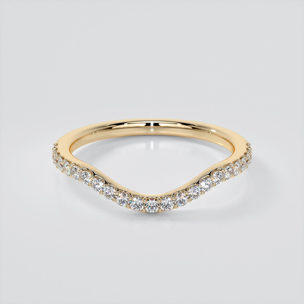Scallop Style Contoured Wedding Band
