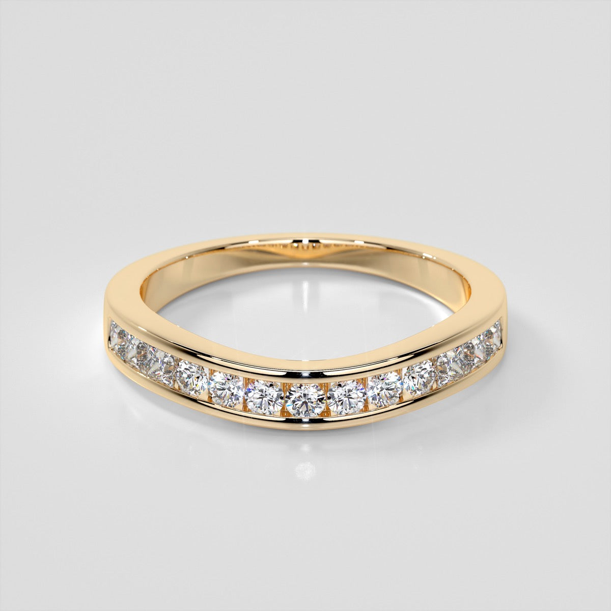 1.5CT Round Cut Lab Grown Diamond Cathedral Engagement Ring with Baguette Accents