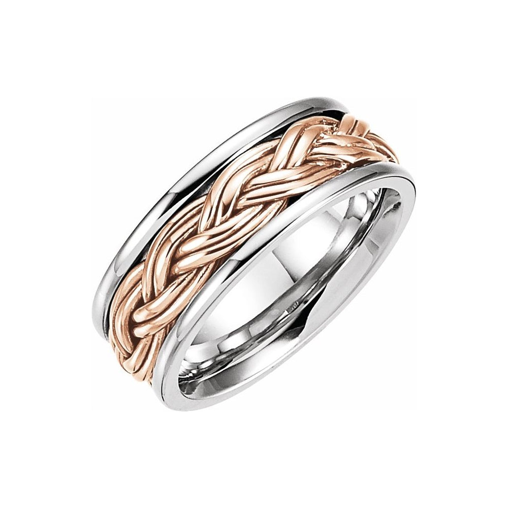 8 mm Woven Band in 14K White or Yellow Gold