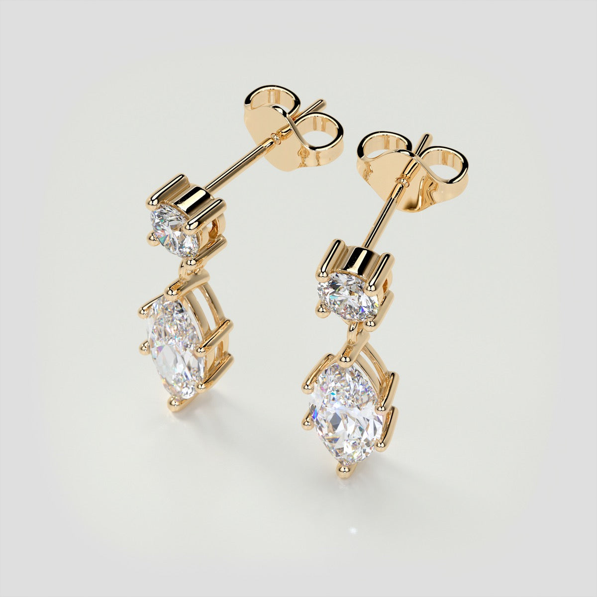 2.5CT Marquise Cut Drop Style Earrings
