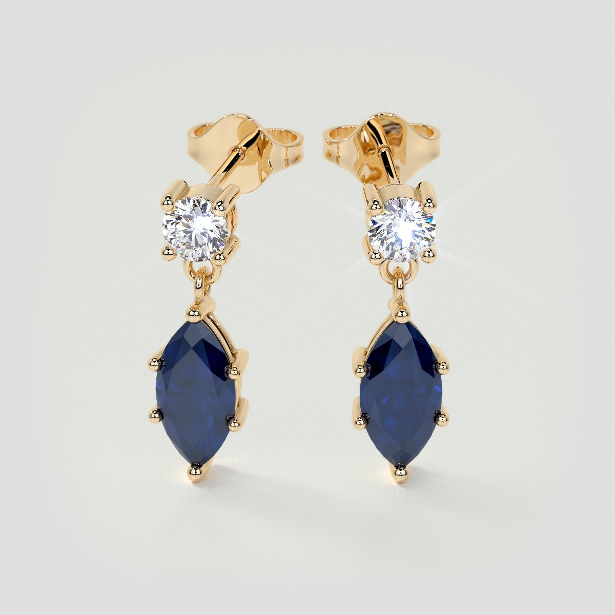 Marquise Cut Drop Style Earrings