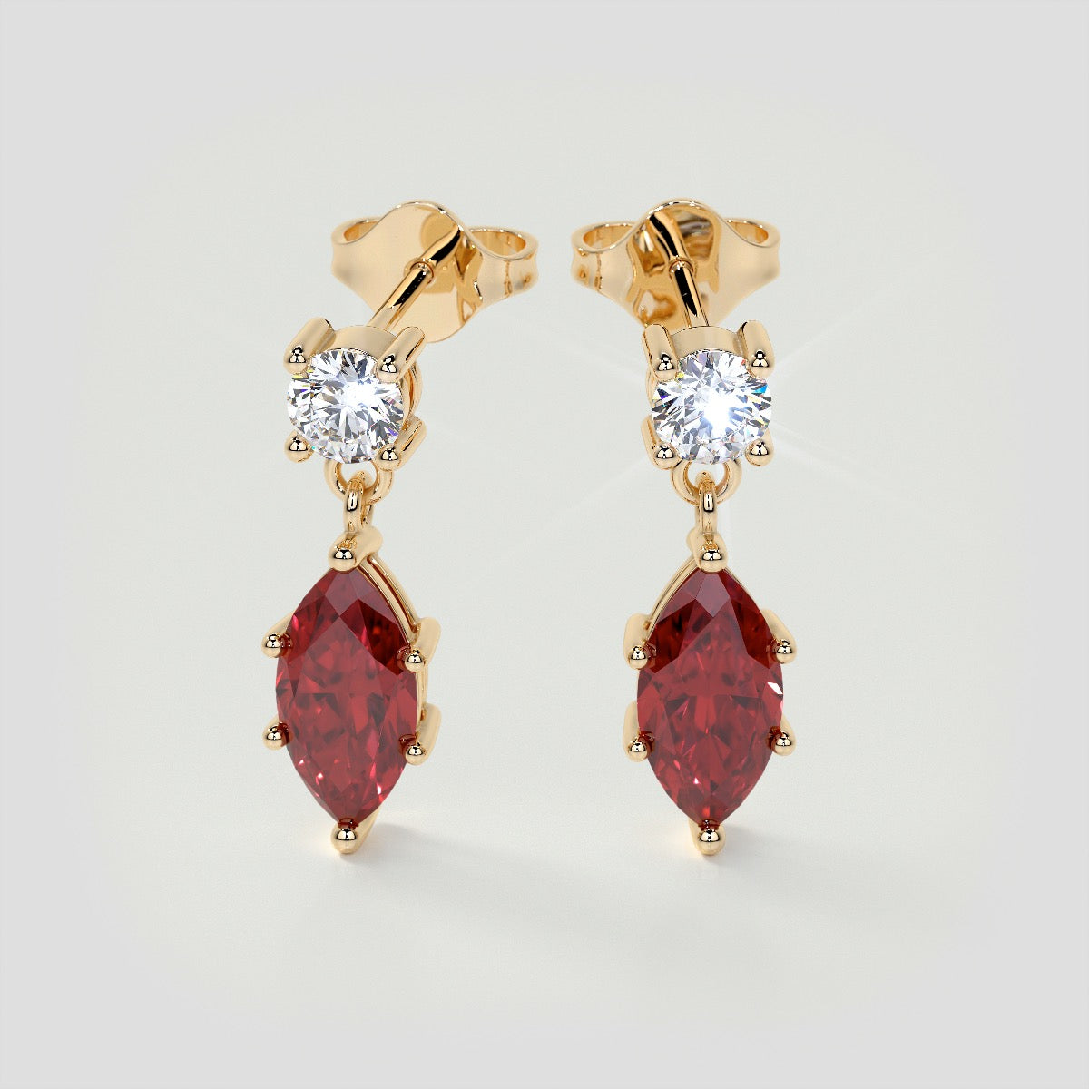 Marquise Cut Drop Style Earrings