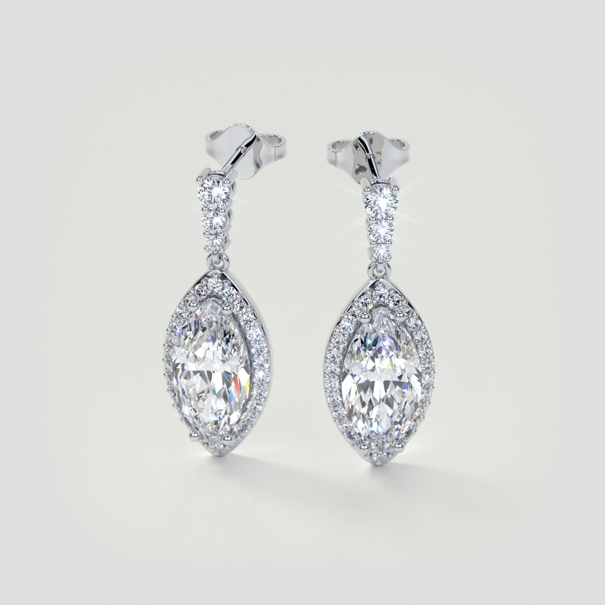 6.89CT Marquise Cut Drop Style Slider Bail Earrings