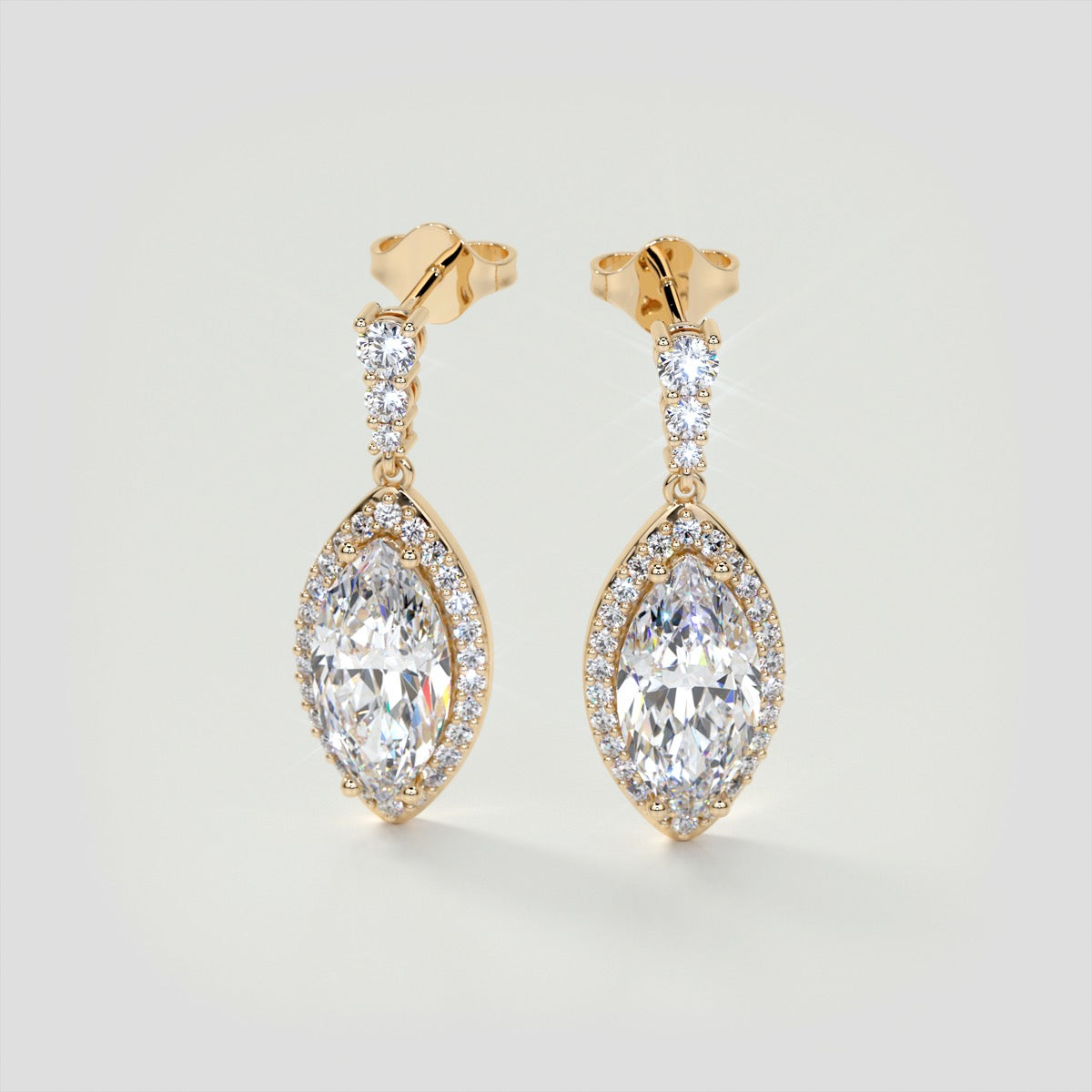 6.89CT Marquise Cut Drop Style Slider Bail Earrings