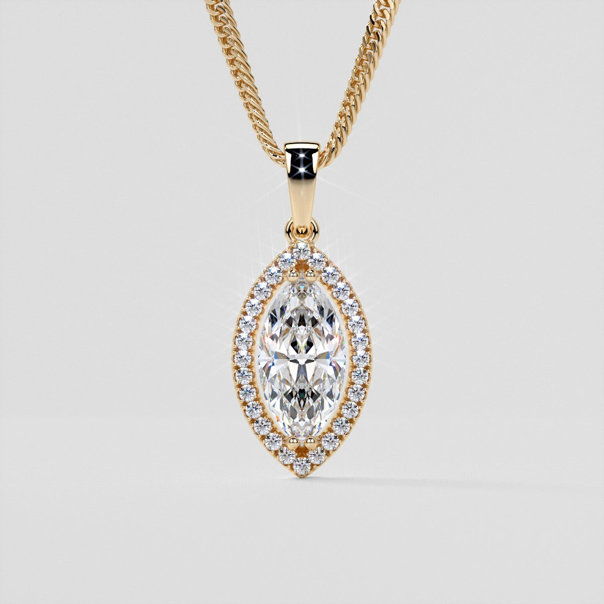 2.21CT Marquise Cut Drop Style Stud Pendant