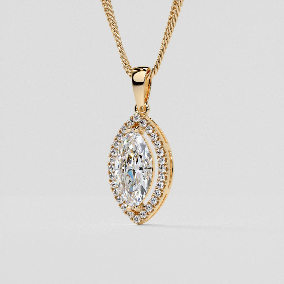 2.21CT Marquise Cut Drop Style Stud Pendant