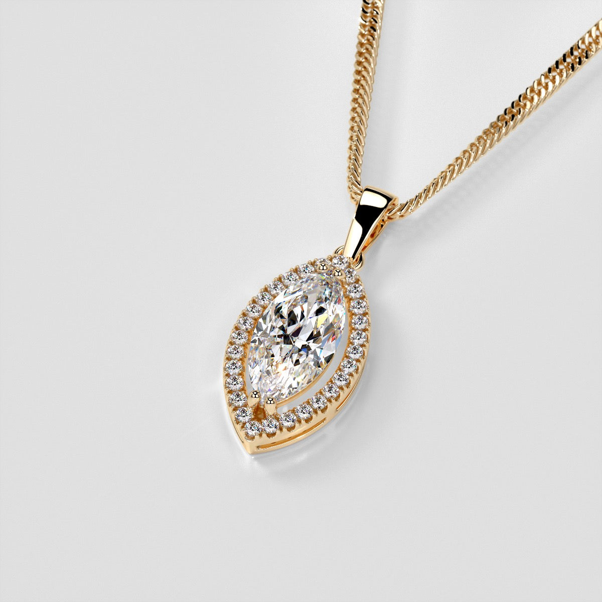 2.21CT Marquise Cut Drop Style Stud Pendant