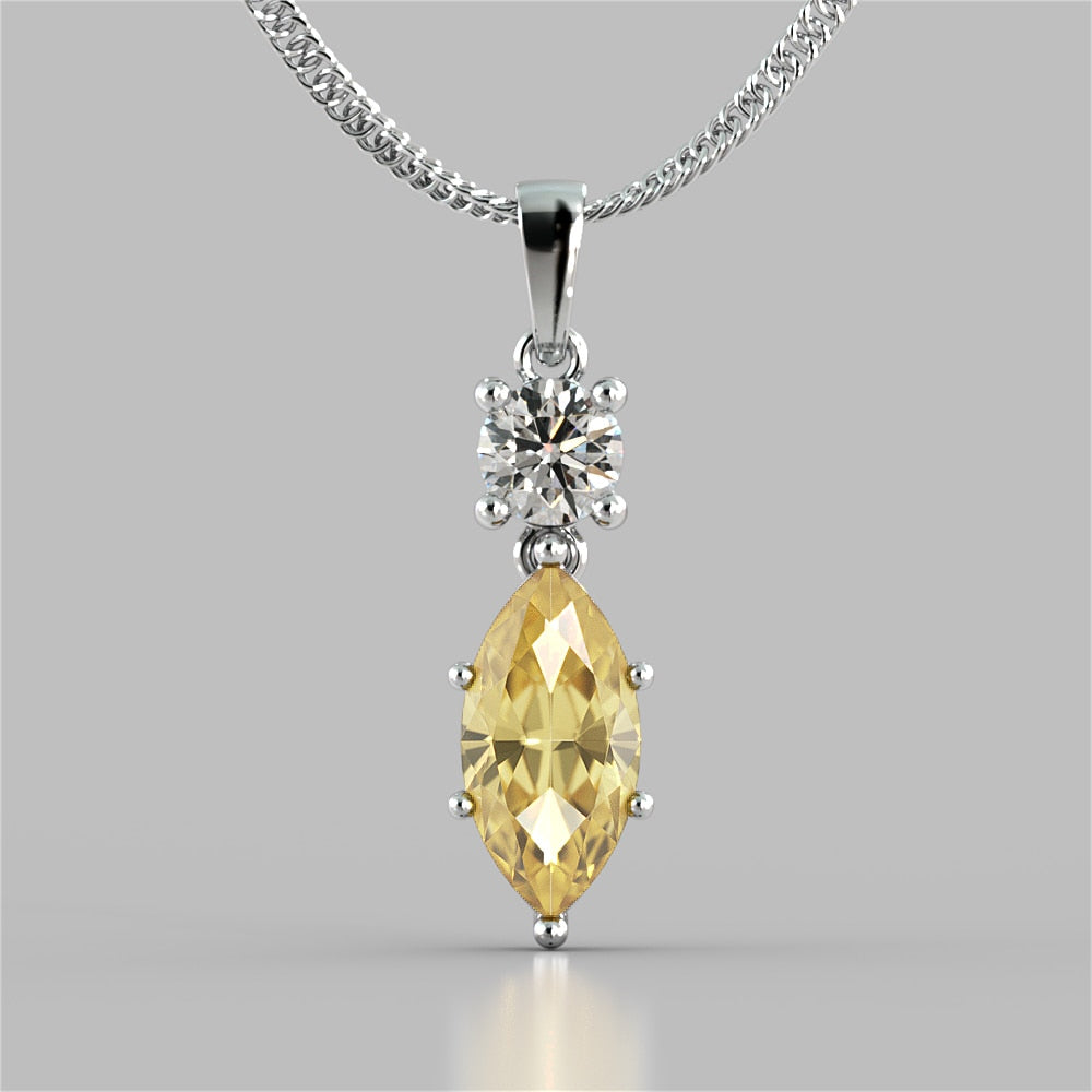 Marquise Cut Drop Style Pendant