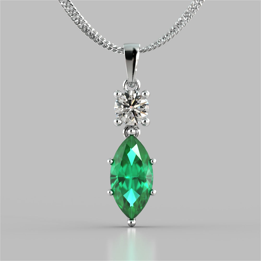Marquise Cut Drop Style Pendant