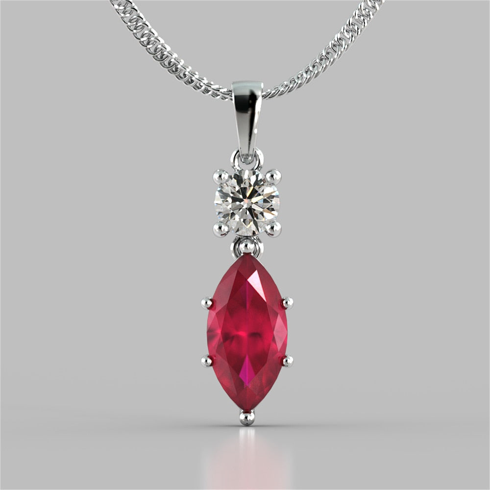 Marquise Cut Drop Style Pendant
