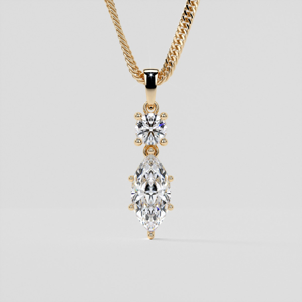 2.46CT Marquise Cut Drop Style Pendant