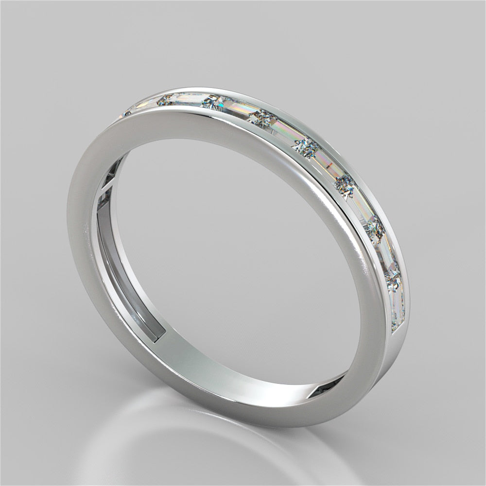 Straight Baguette Wedding Band