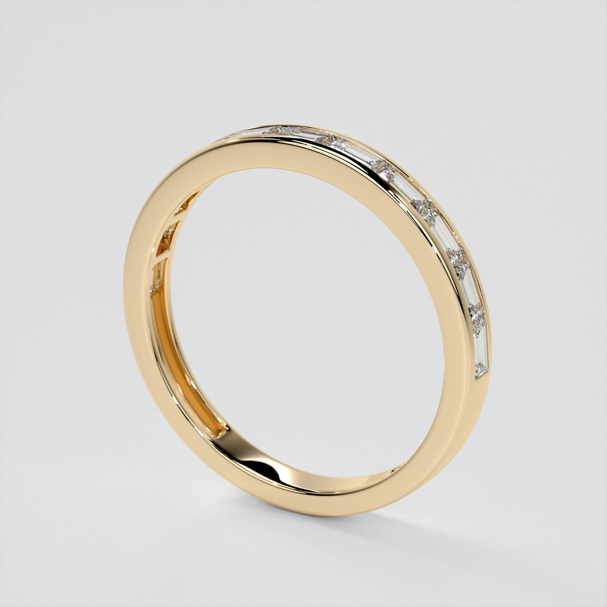 Straight Baguette Wedding Band