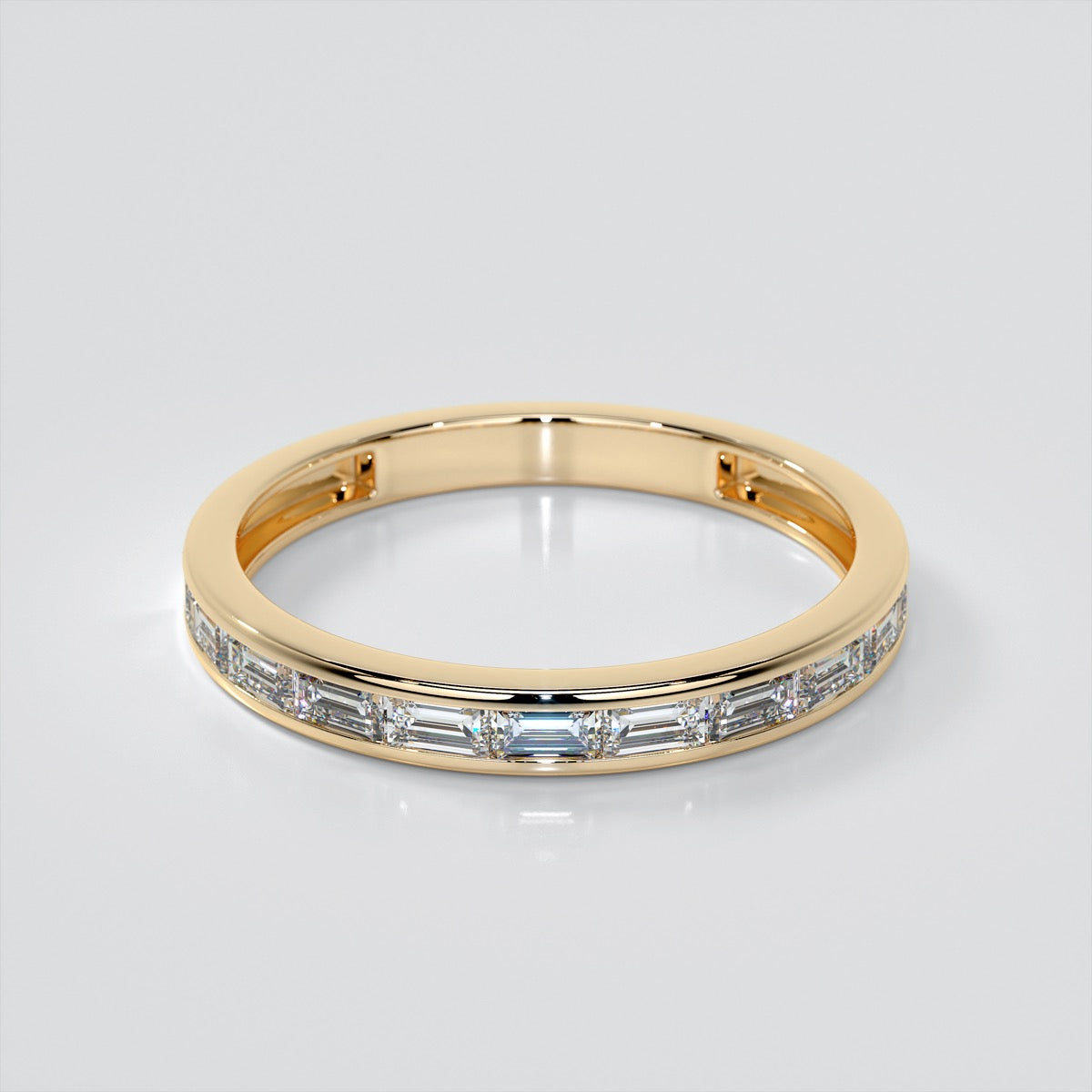 Straight Baguette Wedding Band