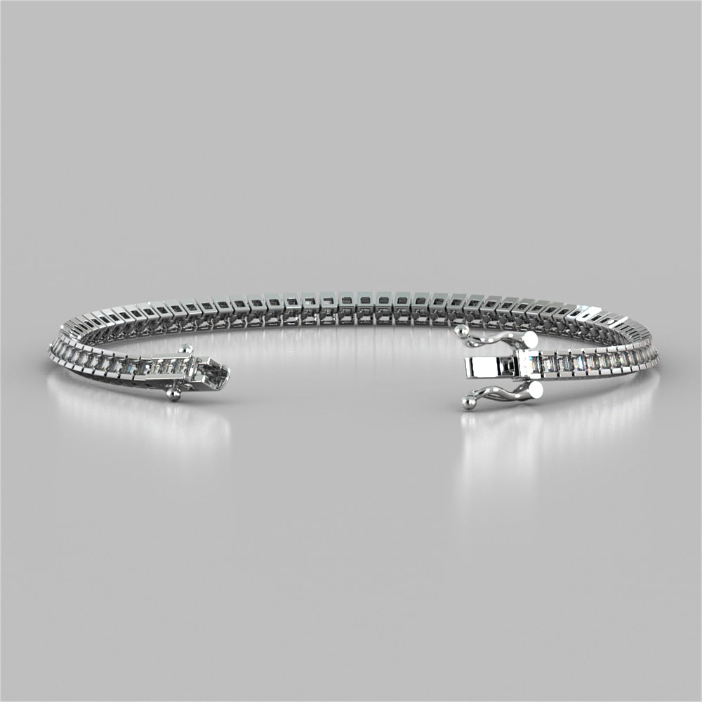 Classic Emerald Cut Tennis Bracelet in 14K Gold