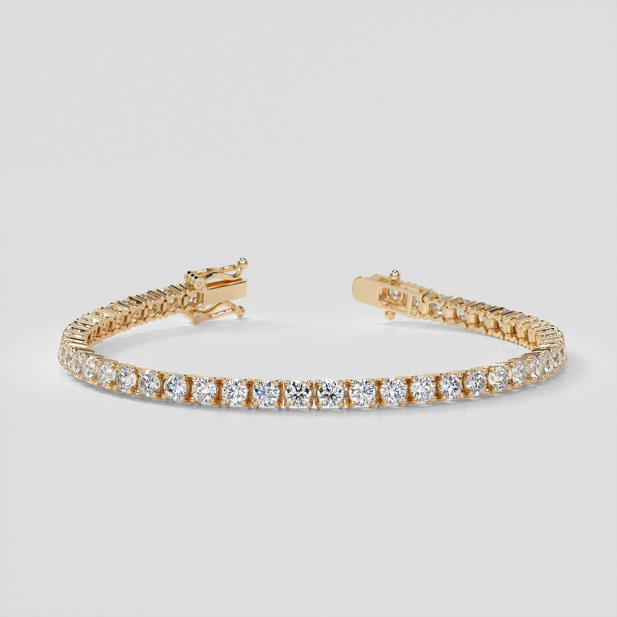Classic Round Cut Tennis Bracelet in 14k Gold