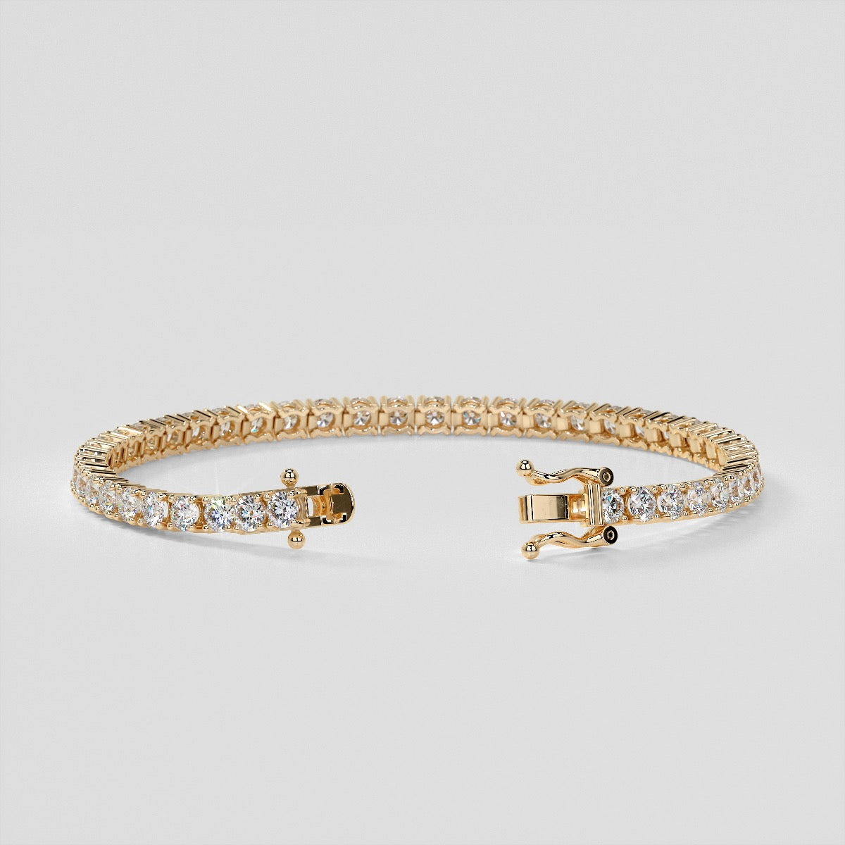 Classic Round Cut Tennis Bracelet in 14k Gold