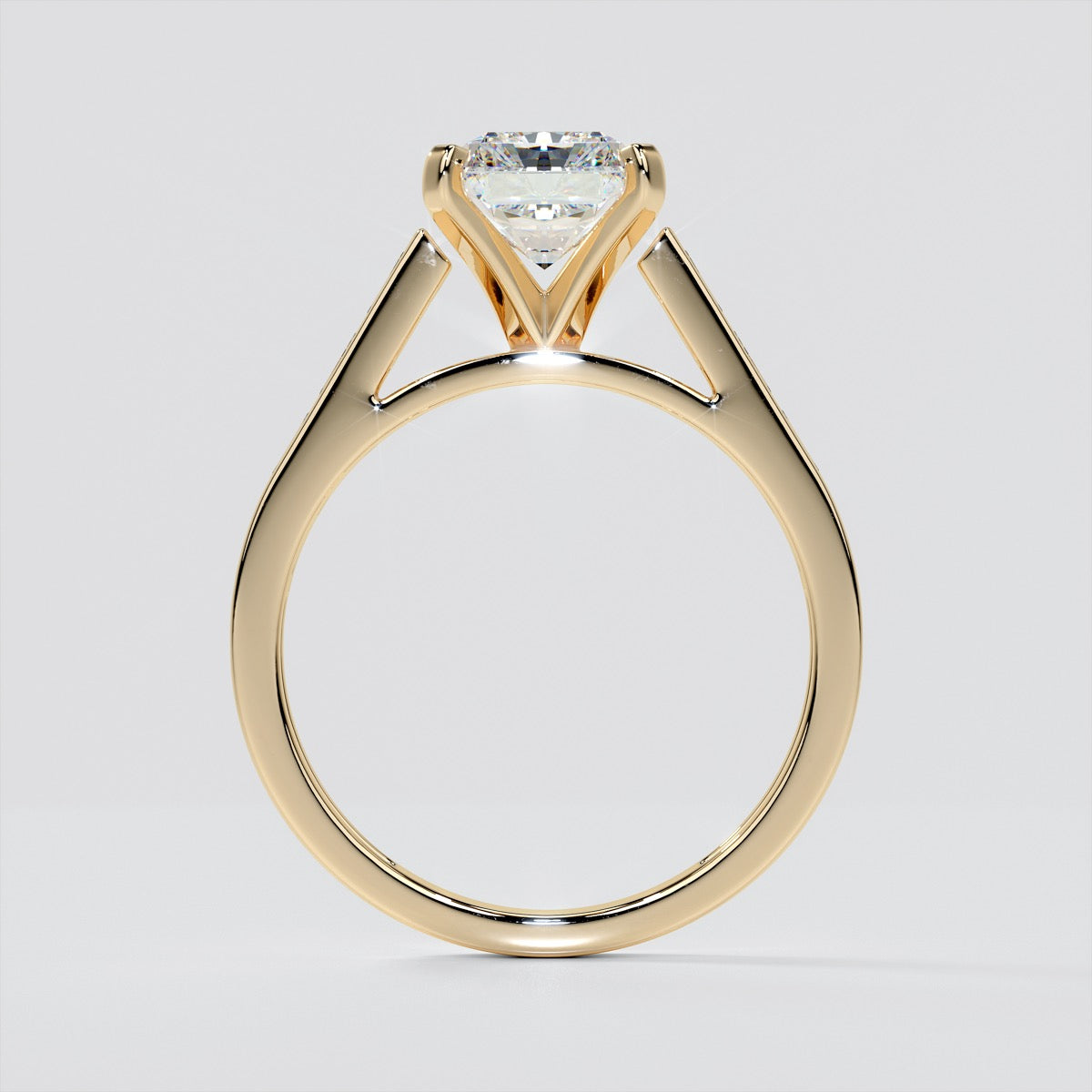 Radiant Cut Channel Baguettes Trio Wedding Set