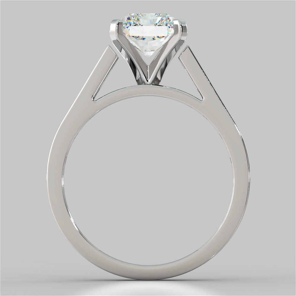 Radiant Cut Channel Baguettes Trio Wedding Set