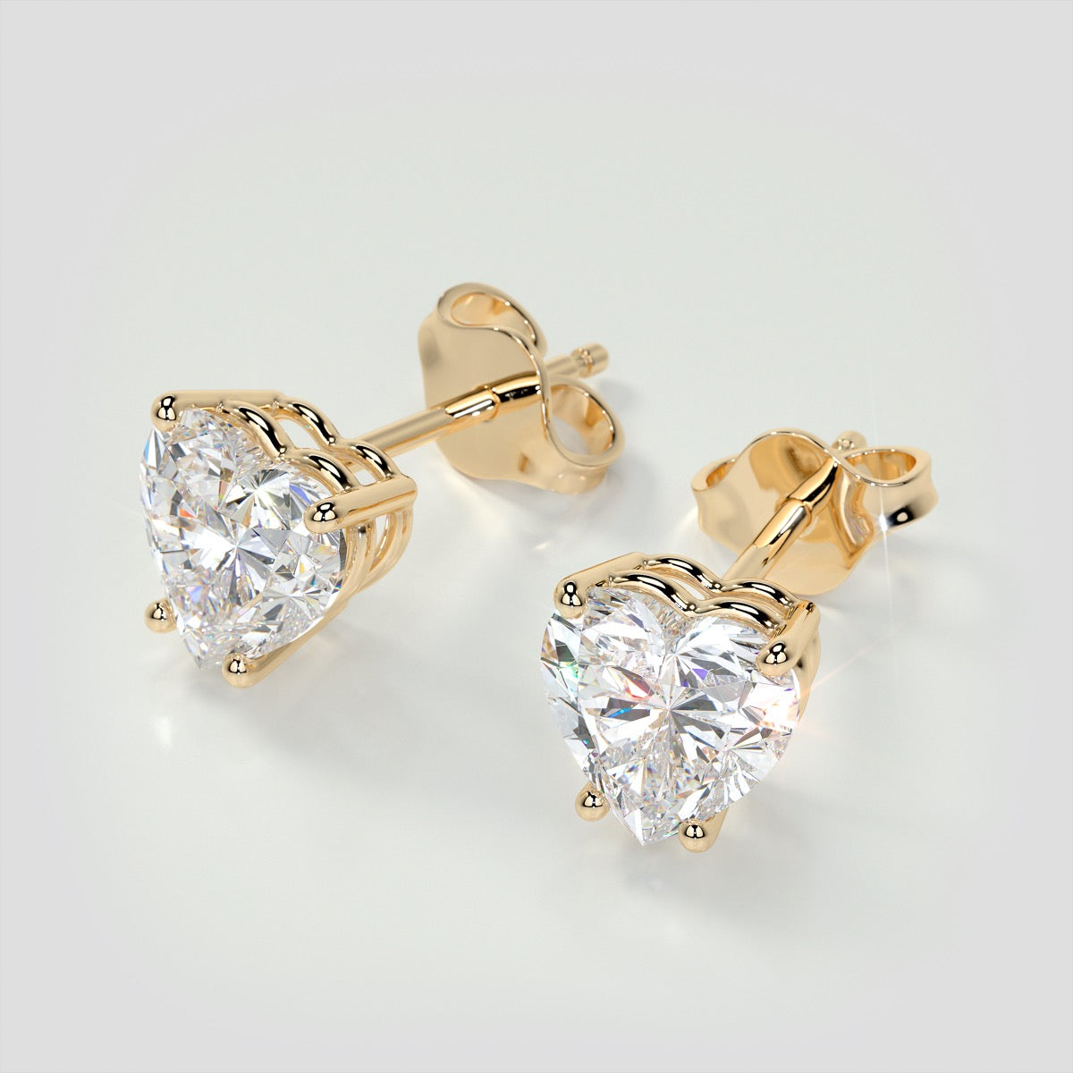 Heart Shape Stud Earrings