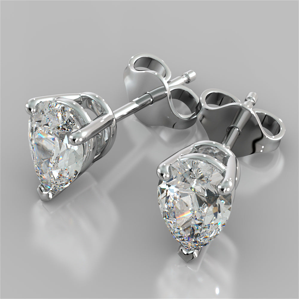 Lab Grown Diamonds Pear Cut Stud Earrings