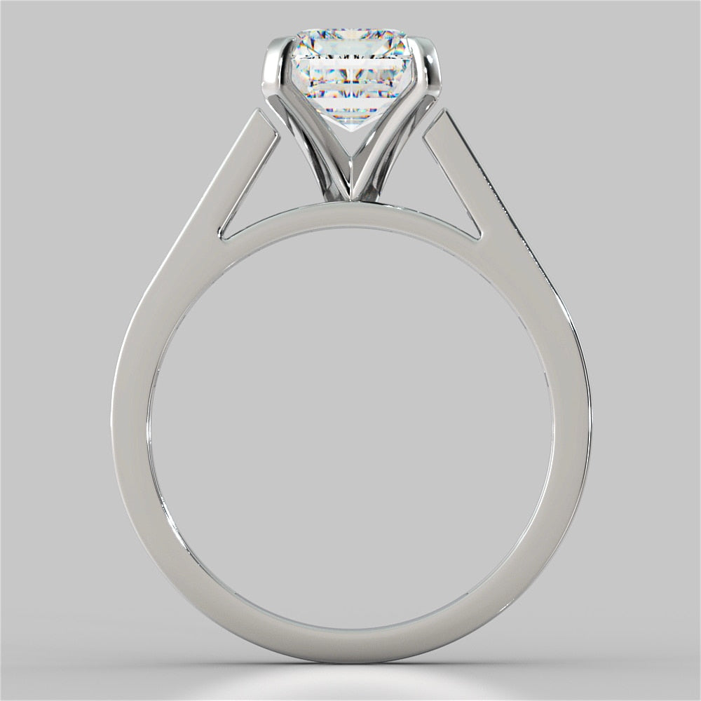 Emerald With Baguettes Engagement Ring
