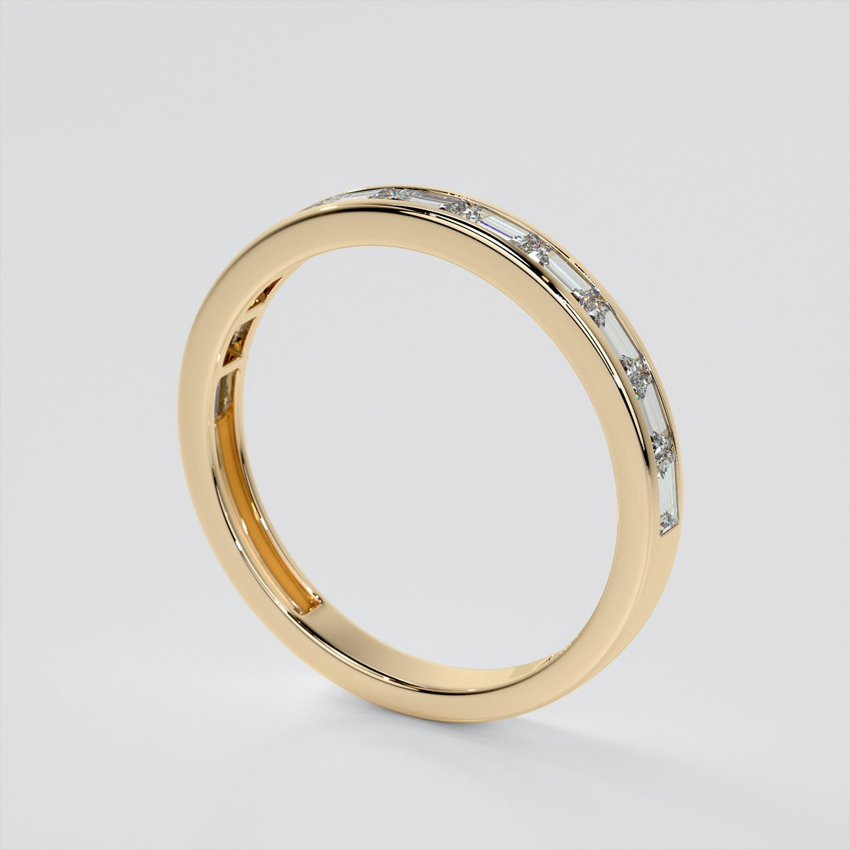 Emerald Baguettes Trio Wedding Set