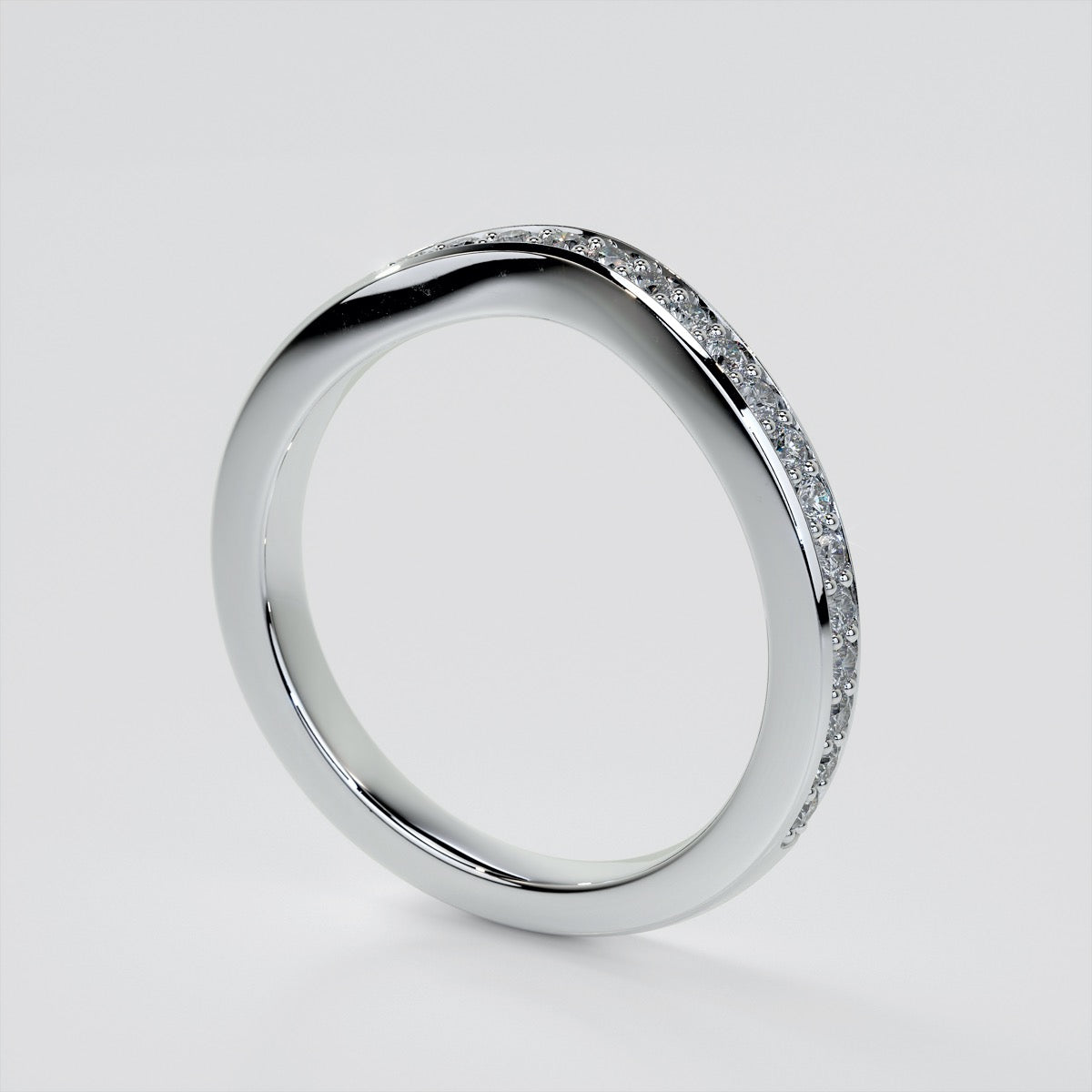 1.5Ct Round Cut Lab Grown Diamond VVS Clarity  |  F-Color Engagement Ring in 18K White Gold