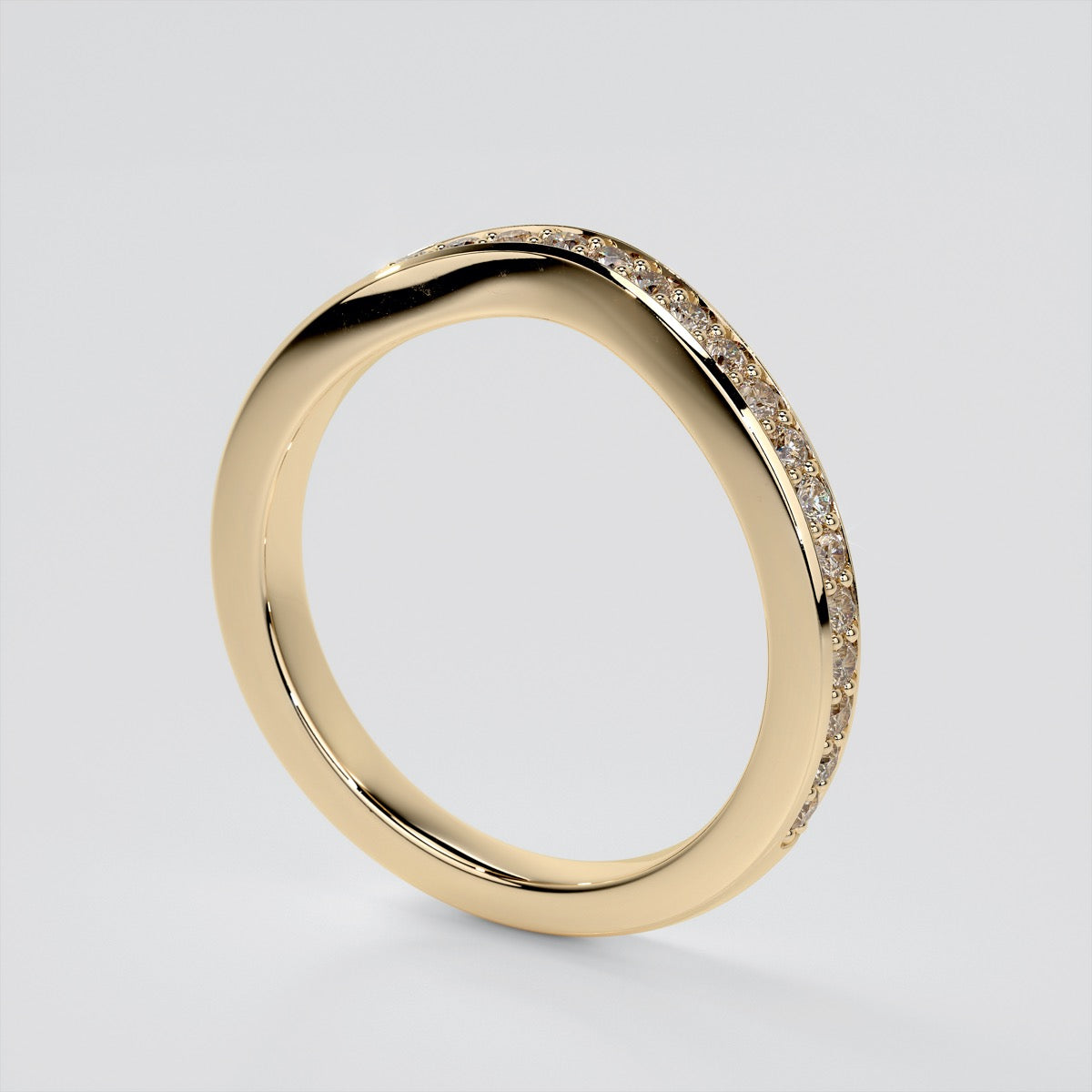 1.5Ct Round Cut Lab Grown Diamond VVS Clarity  |  F-Color Engagement Ring in 18K White Gold