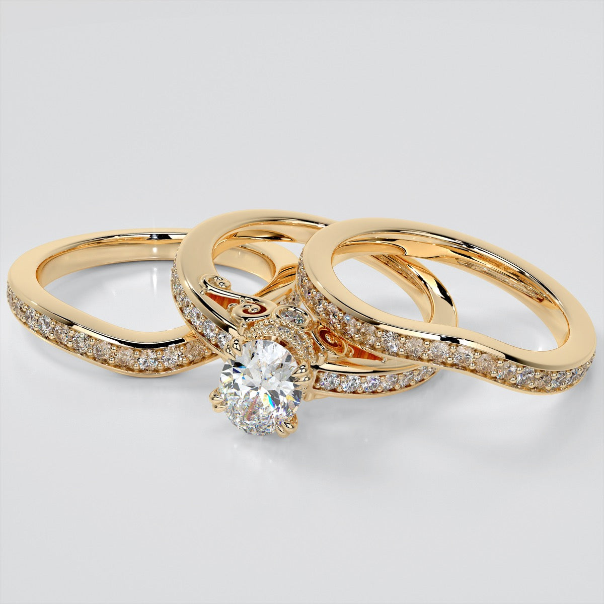 1.5Ct Oval Cut Lab Grown Diamond VVS Clarity | F-Color Engagement Ring in 18K White Gold