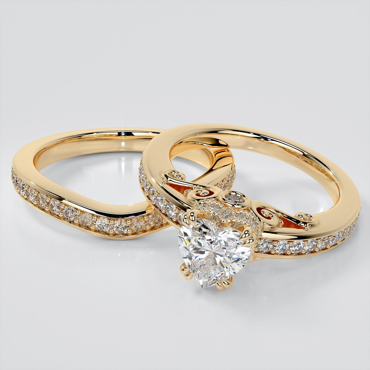 1.5Ct Heat Cut Lab Grown Diamond VVS Clarity | F-Color Engagement Ring in 18K White Gold