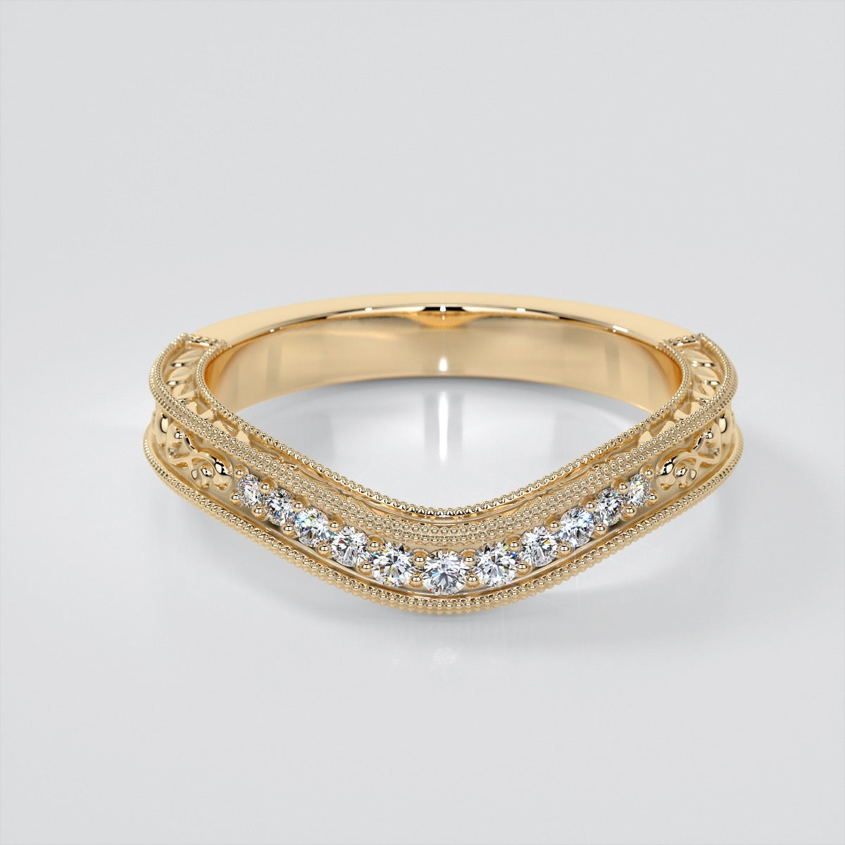 2.0Ct Emerald Cut Lab Grown Diamond Filigree Engagement Ring