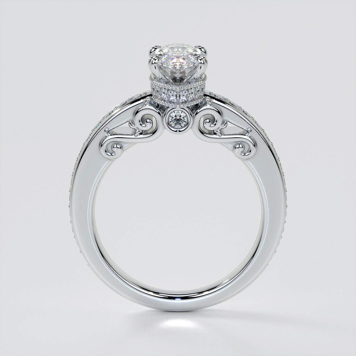1.5Ct Marquise Cut Lab Grown Diamond VVS Clarity | F-Color Engagement Ring in 18K White Gold