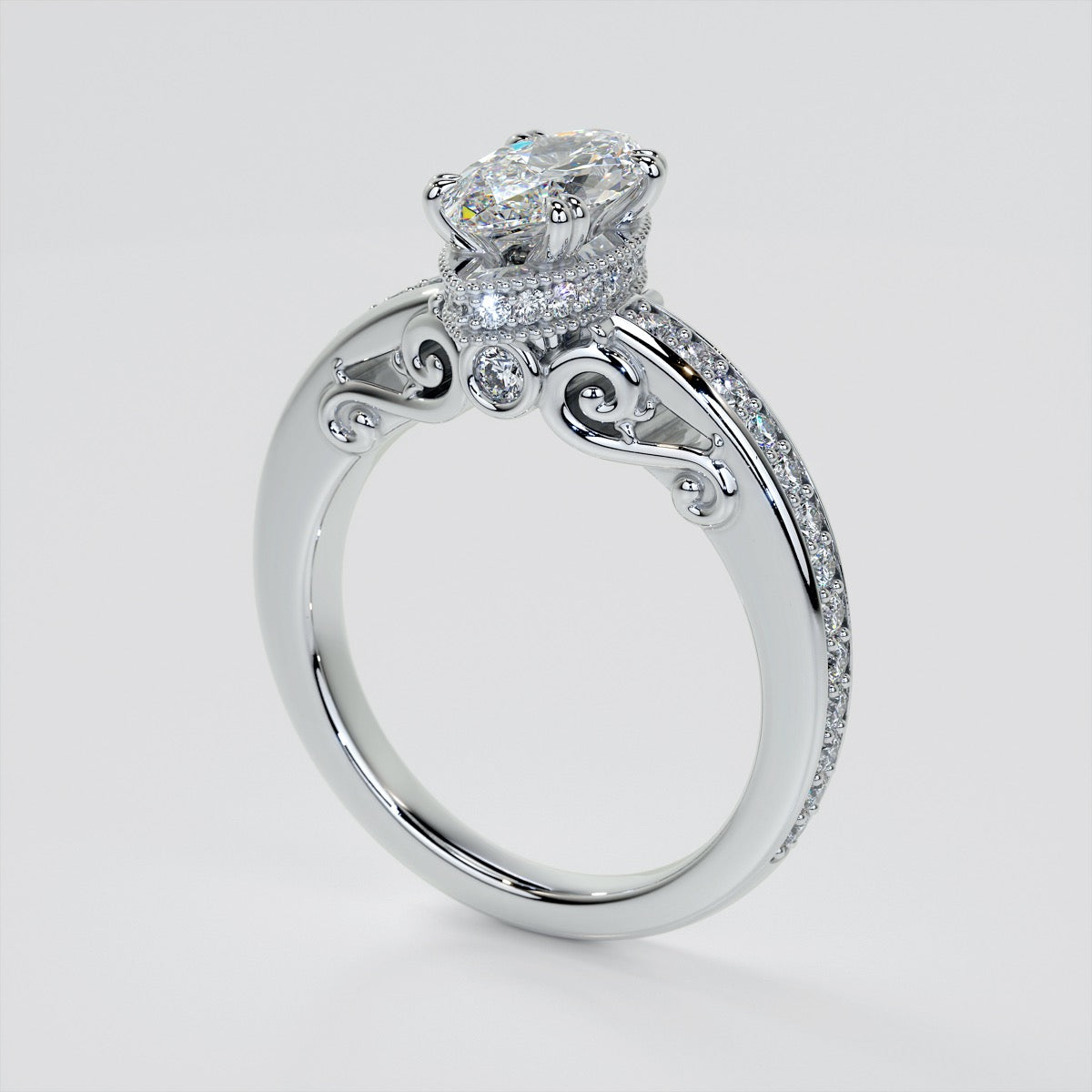 1.5Ct Marquise Cut Lab Grown Diamond VVS Clarity | F-Color Engagement Ring in 18K White Gold