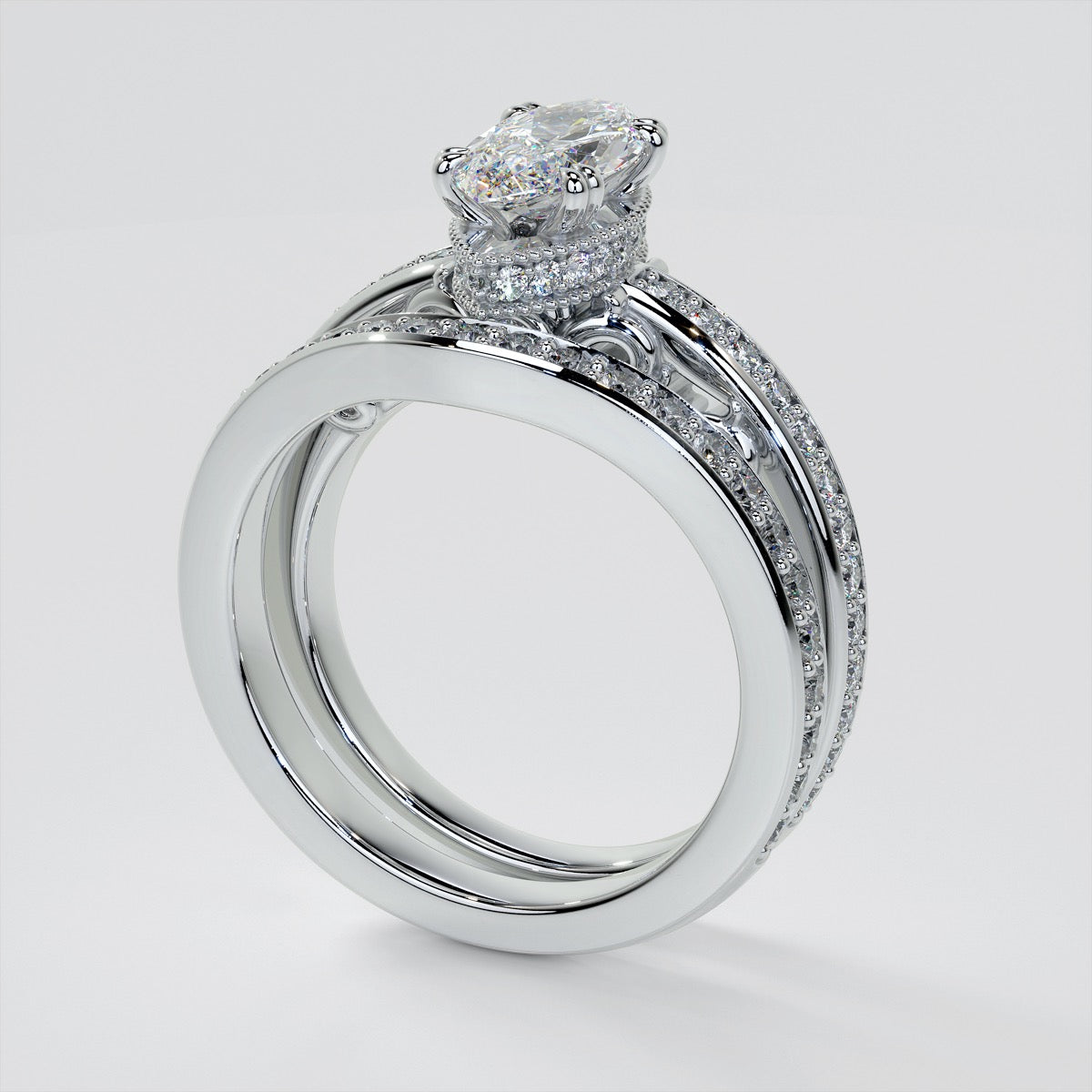 1.5Ct Marquise Cut Lab Grown Diamond VVS Clarity | F-Color Engagement Ring in 18K White Gold