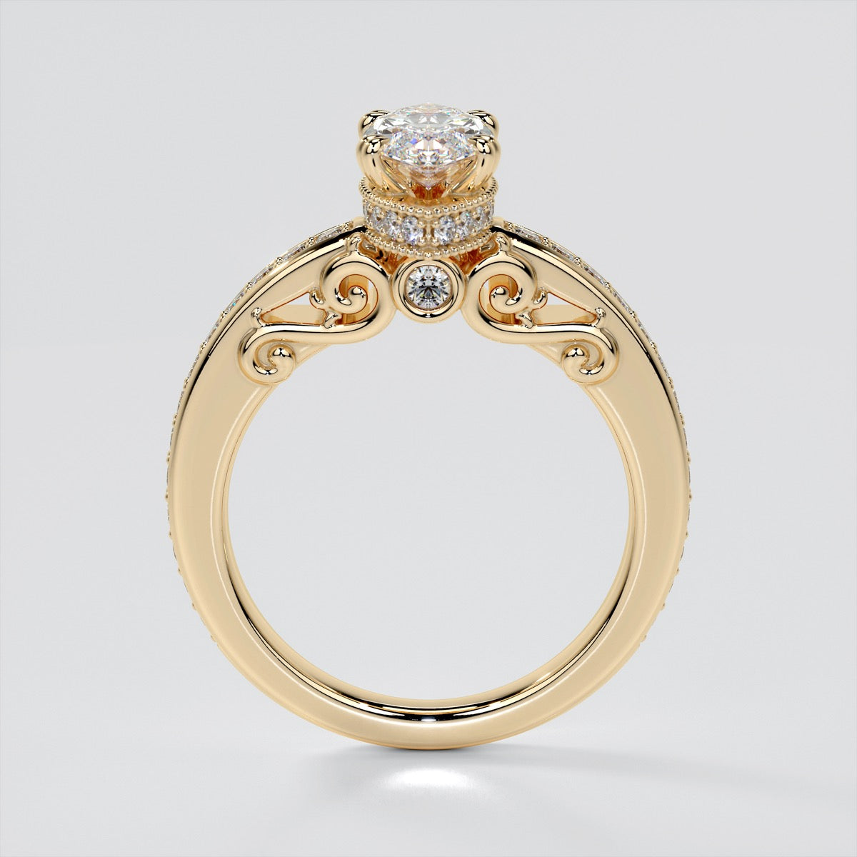 1.5Ct Marquise Cut Lab Grown Diamond VVS Clarity | F-Color Engagement Ring in 18K White Gold