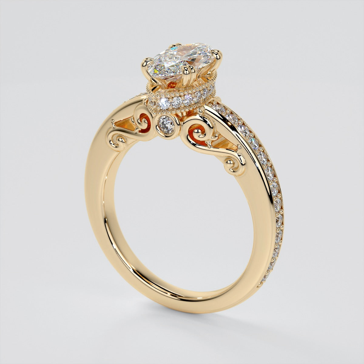 1.5Ct Marquise Cut Lab Grown Diamond VVS Clarity | F-Color Engagement Ring in 18K White Gold