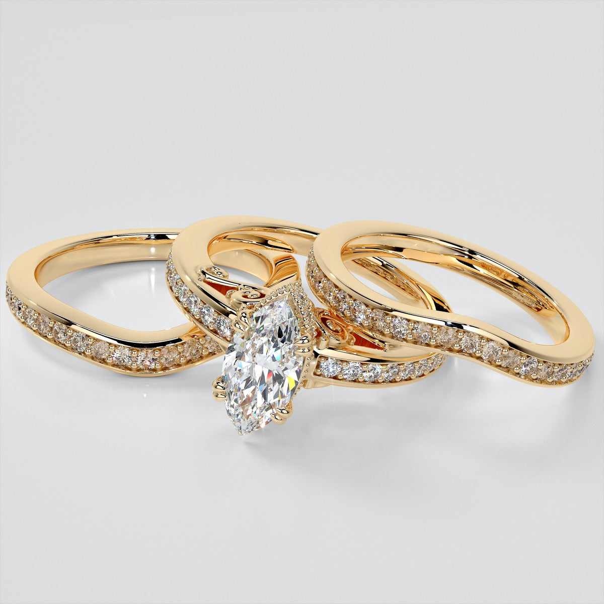 1.5Ct Marquise Cut Lab Grown Diamond VVS Clarity | F-Color Engagement Ring in 18K White Gold