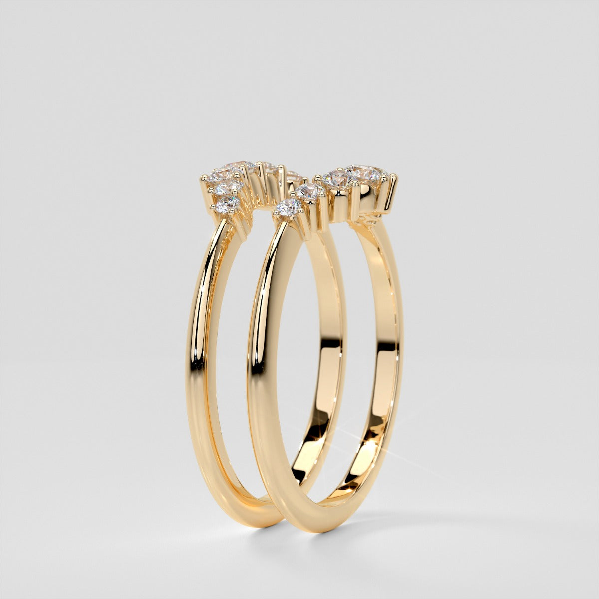 Soft Elegance Band Set With Lab Grown Diamonds