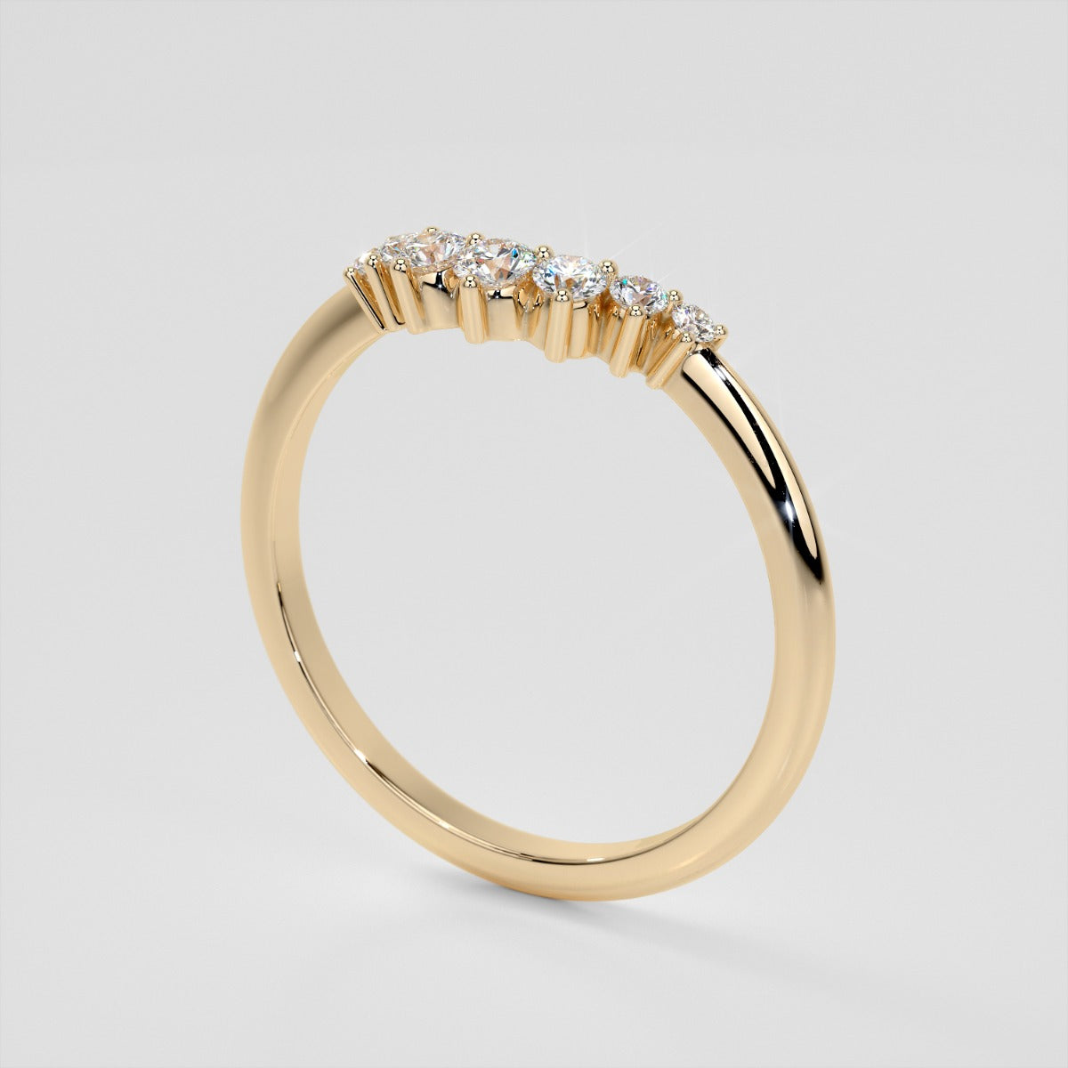 Soft Elegance Band Set With Lab Grown Diamonds