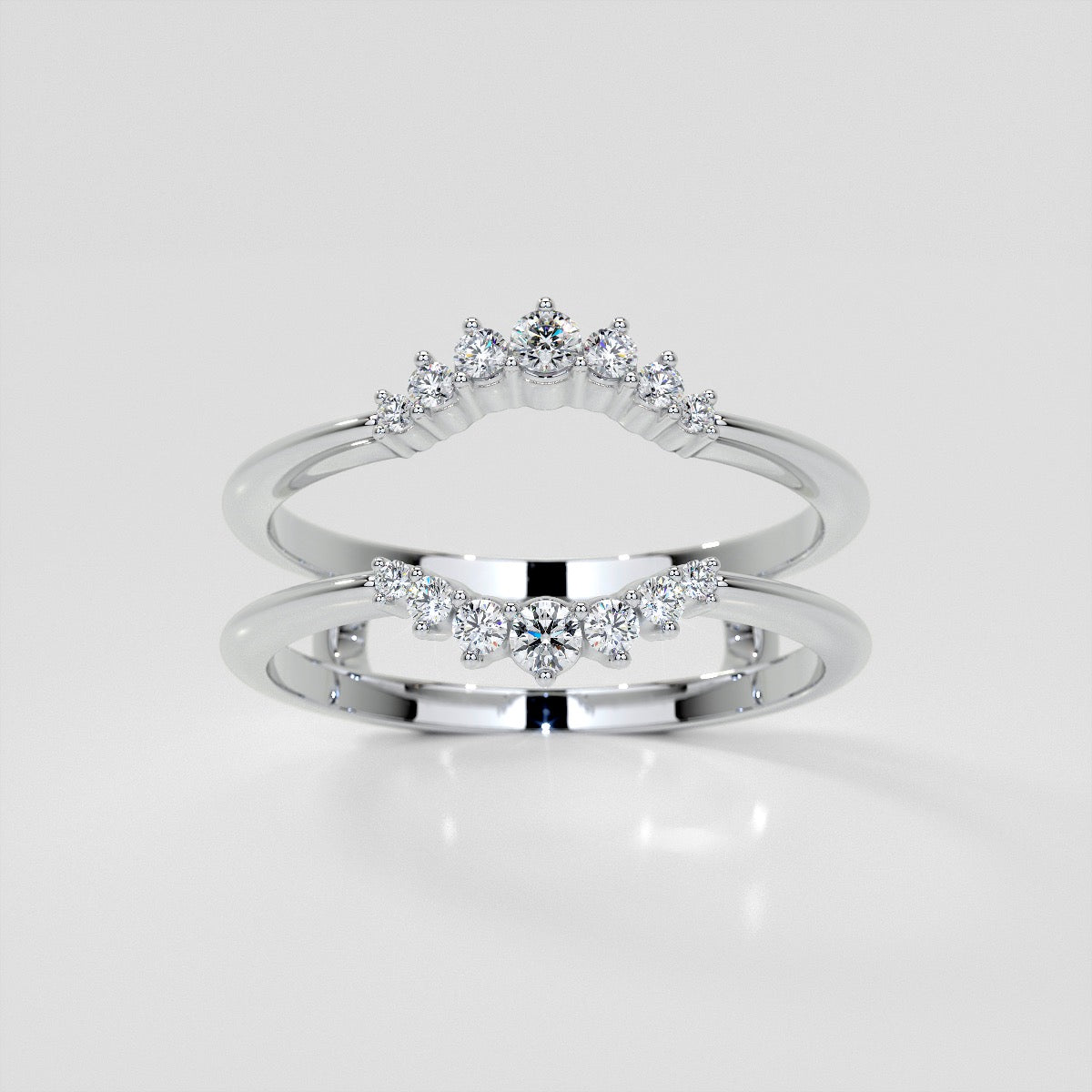 ¼ CTW Round Lab Grown Diamond Enhancer Ring Guard Wedding Band