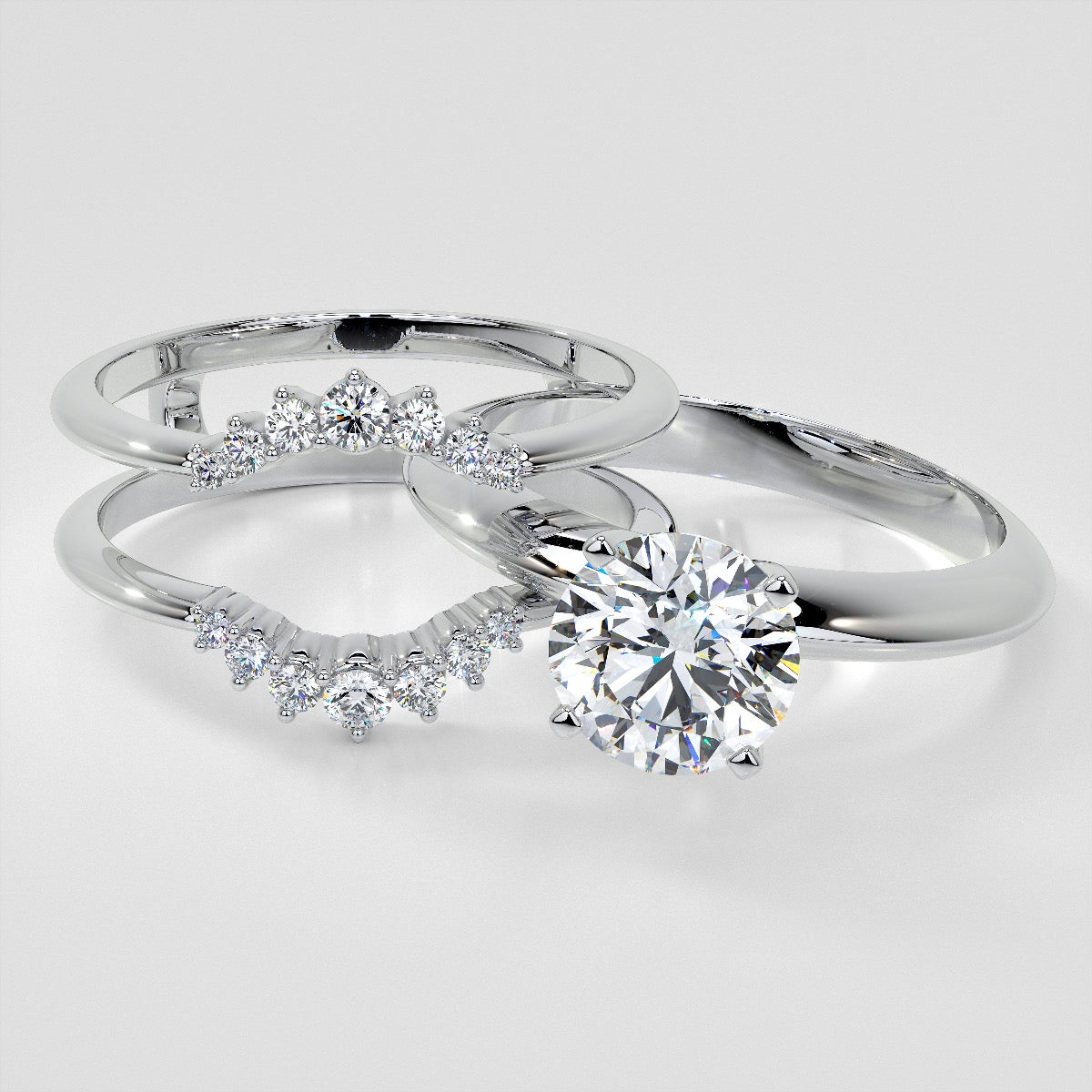 ¼ CTW Round Lab Grown Diamond Enhancer Ring Guard Wedding Band