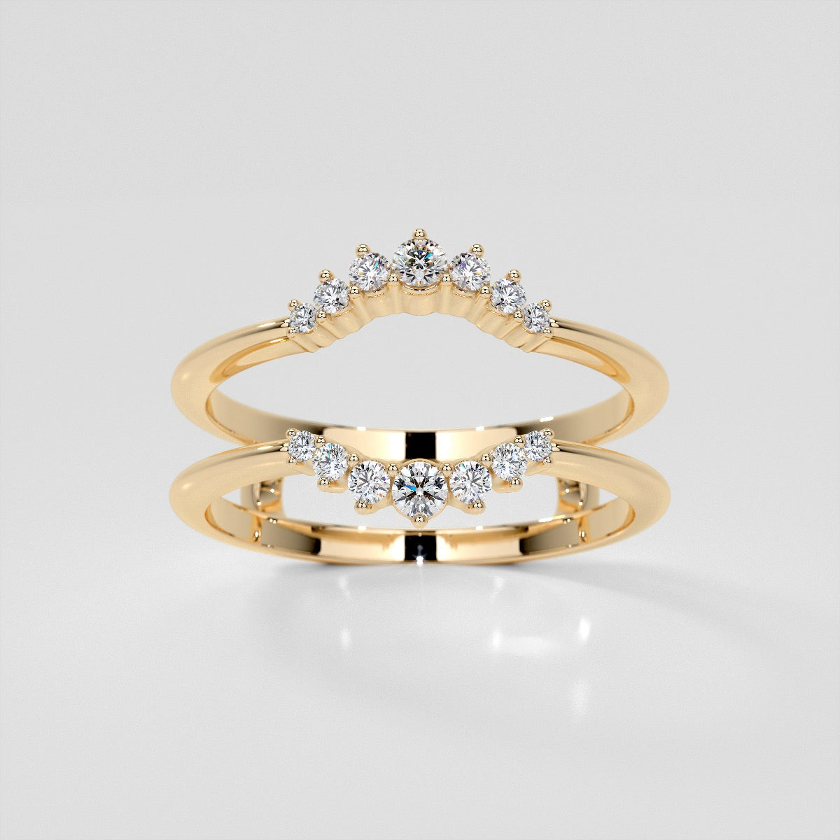 ¼ CTW Round Lab Grown Diamond Enhancer Ring Guard Wedding Band