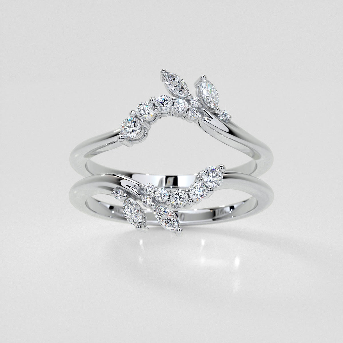 1/5 CTW Lab Grown Diamond Feathered Arc Contour Band Enhancer