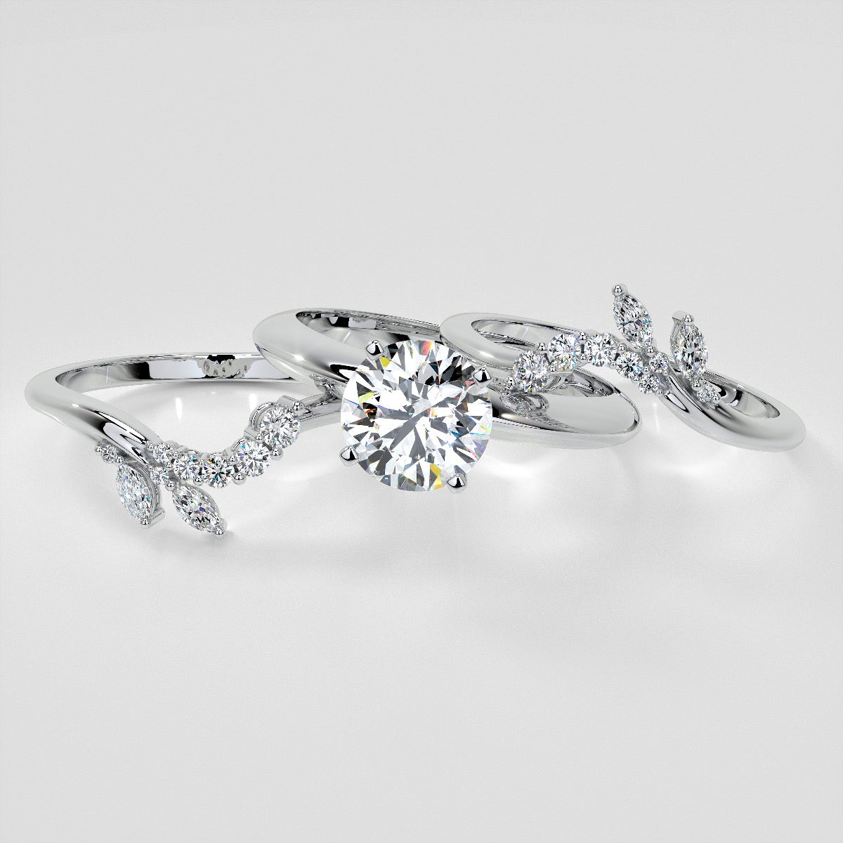 1/5 CTW Lab Grown Diamond Feathered Arc Contour Band Enhancer